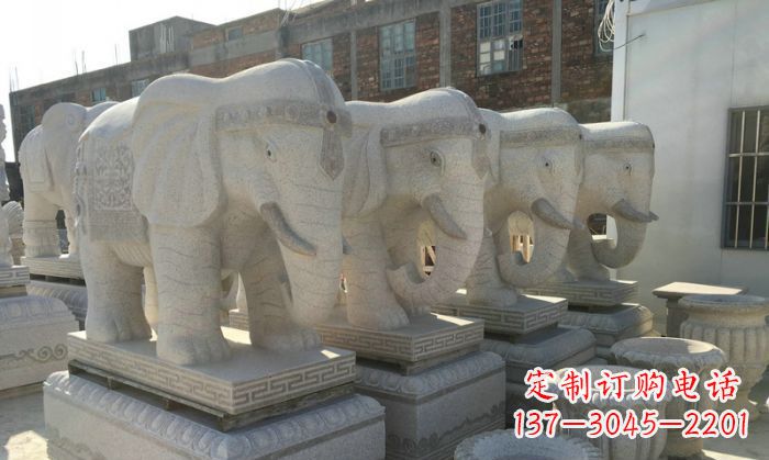 漳州缅甸大理石缅甸大象雕塑