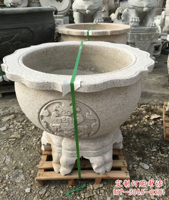 漳州高品质大理石水缸雕塑