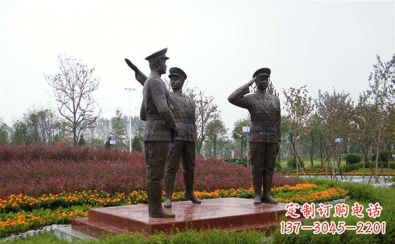 漳州金属警察雕塑——荣耀守护社会治安!
