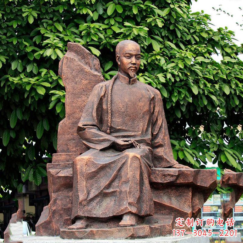 漳州清朝名人叶天士纯铜雕像