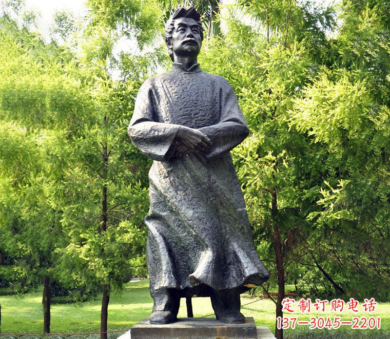 漳州公园鲁迅名人铜雕