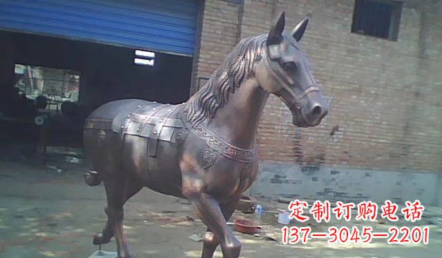 漳州公园马动物铜雕 (4)