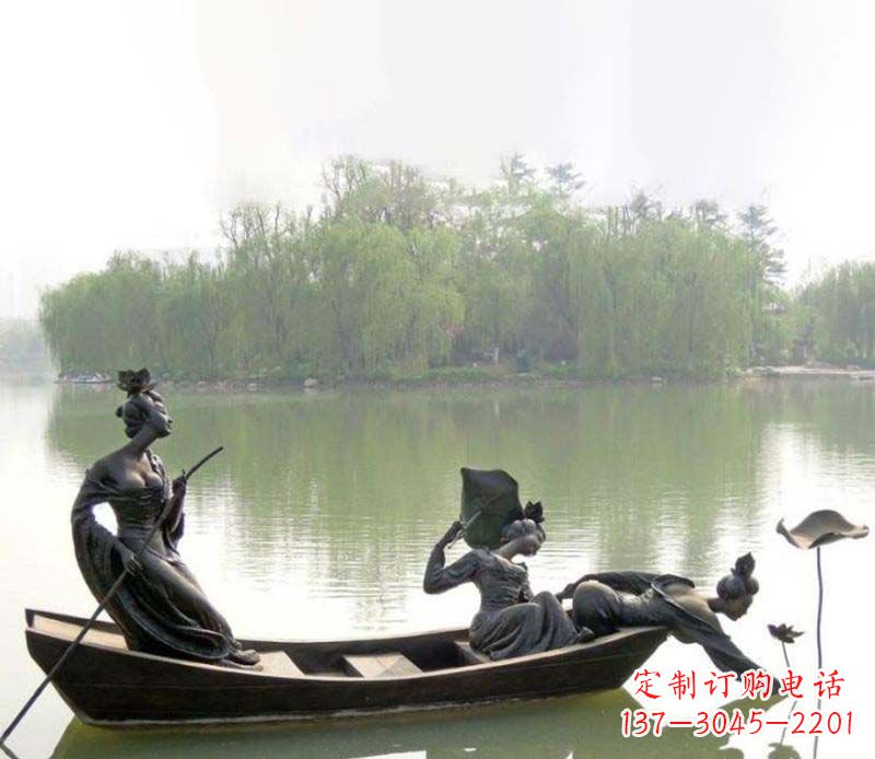 漳州百年静静秀—美女铜雕