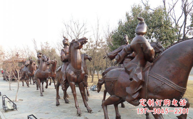 漳州蓬勃向上的骑马雕塑