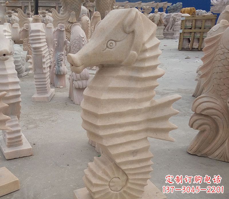 漳州海马石雕塑——精美的艺术美学