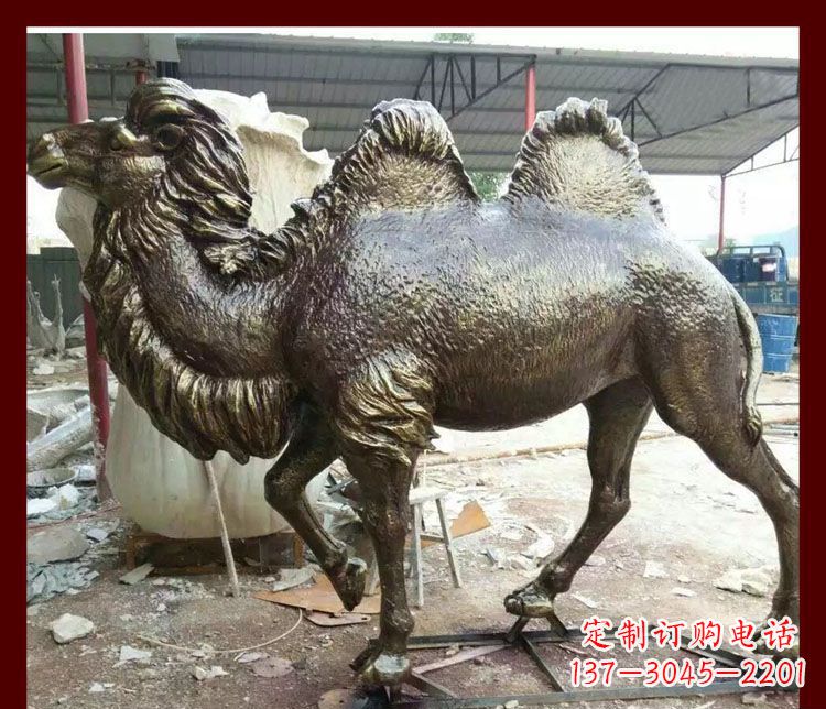 漳州双峰骆驼铜雕塑,精美绝伦