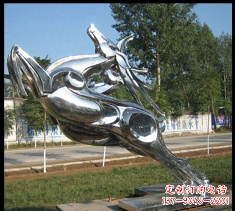 漳州梅花鹿不锈钢雕塑新美的精美装饰