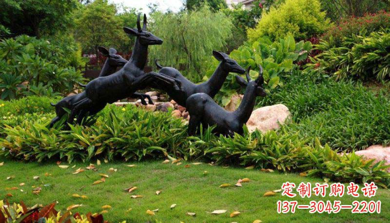 漳州活力无限的动物铜雕