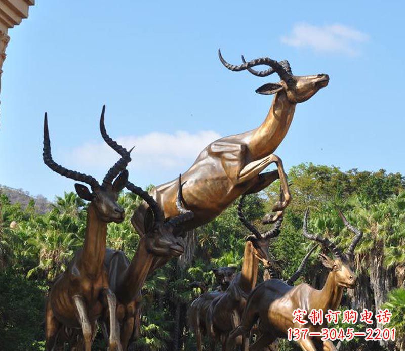 漳州立体雕塑——羚羊奔跑