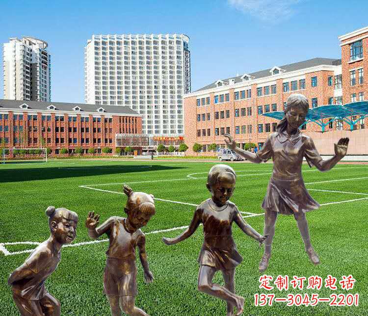 漳州中领雕塑定制小孩铜雕