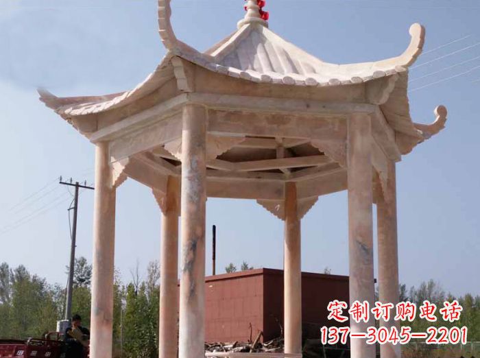 漳州红六角凉亭雕塑