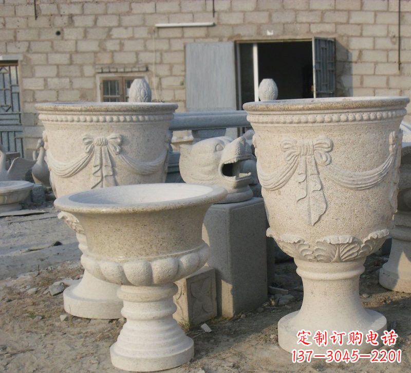 漳州公园小区欧式花盆石雕