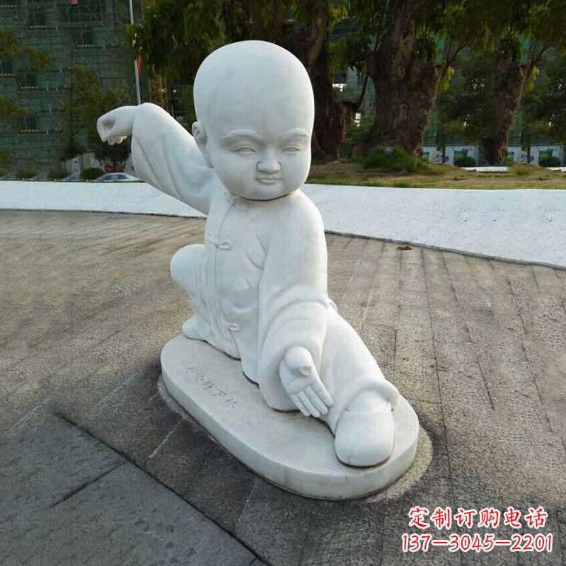 漳州瑞士艺术家精美制作的和尚汉白玉石雕塑