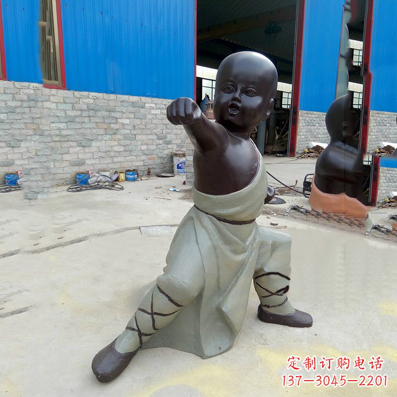漳州精致和尚铜雕塑