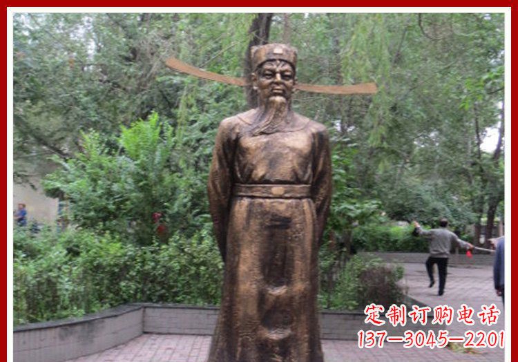 漳州古代名人包拯铜雕