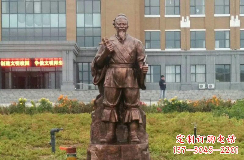 漳州传承古代名人铜雕——鲁班雕像