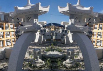 漳州精美大理石镂空石灯雕塑