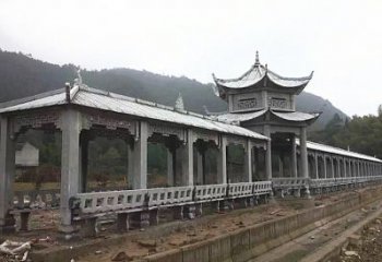 漳州中领雕塑定制精美的公园石雕亭子长廊