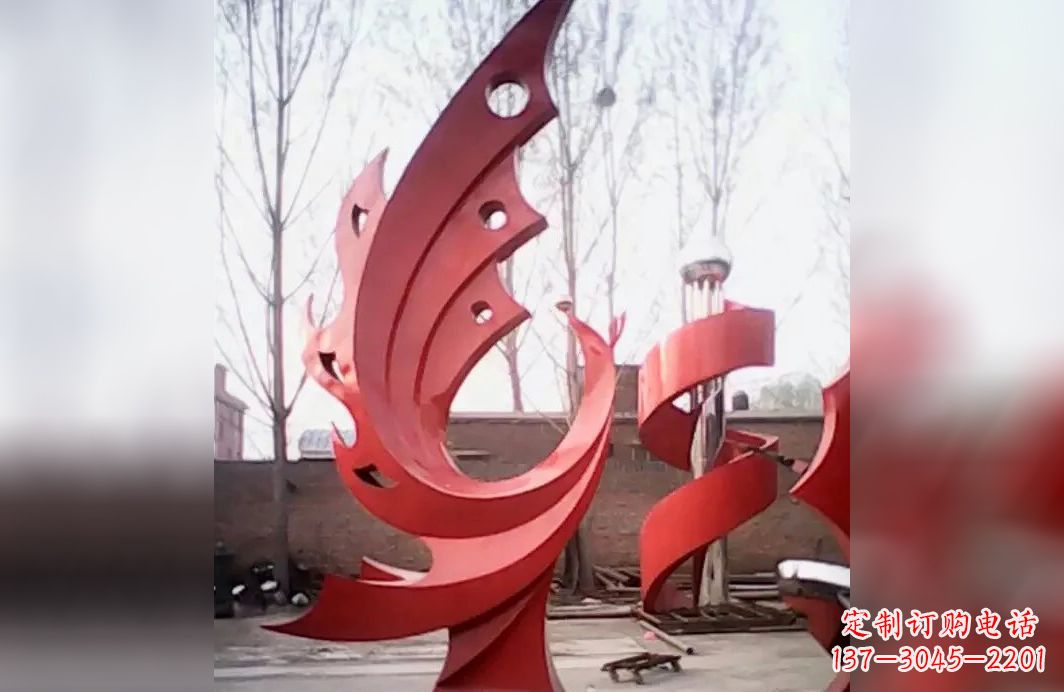 漳州广场不锈钢抽象凤凰雕塑