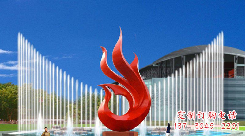 漳州广场不锈钢抽象凤凰景观雕塑