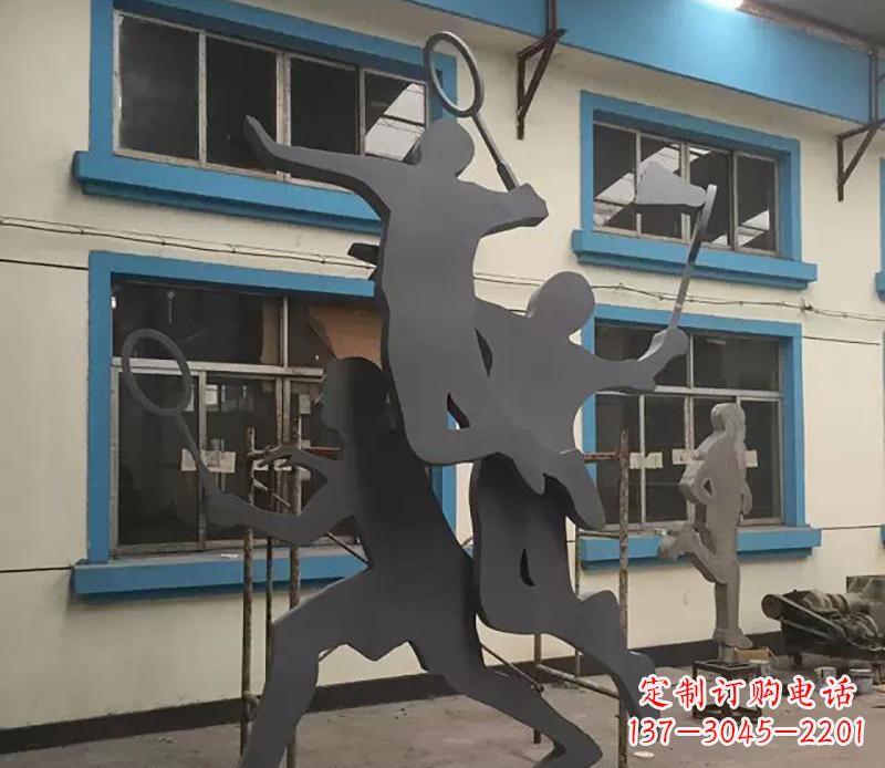 漳州不锈钢羽毛球运动雕塑