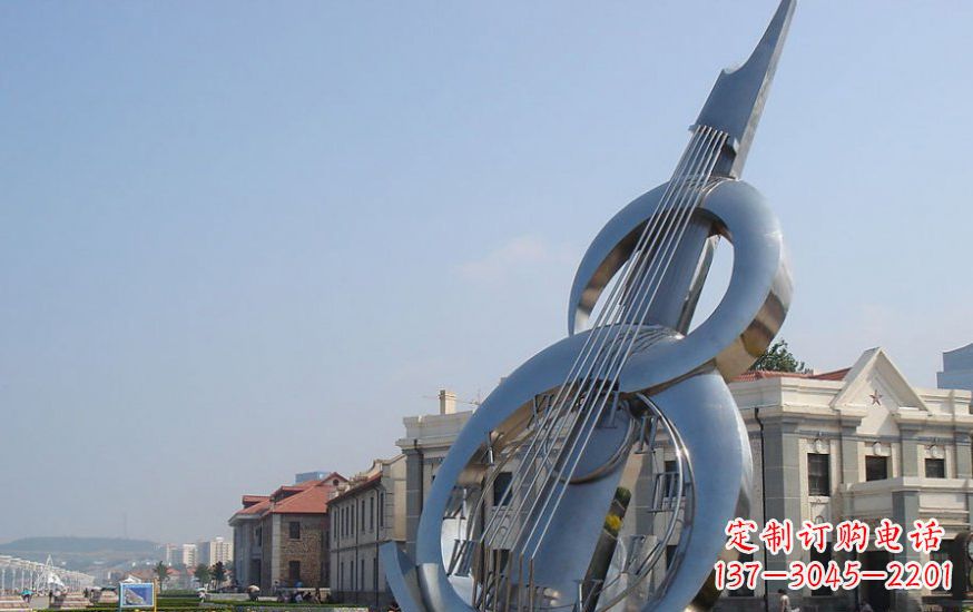 漳州经典音乐雕塑:不锈钢大提琴