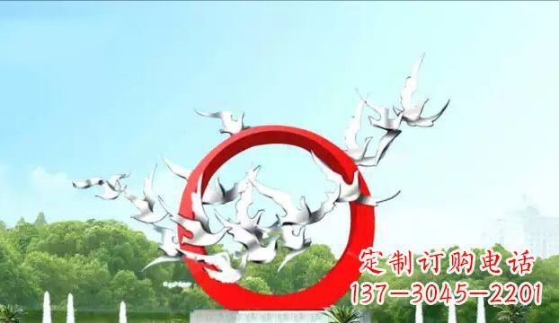 漳州广场不锈钢鸽子雕塑