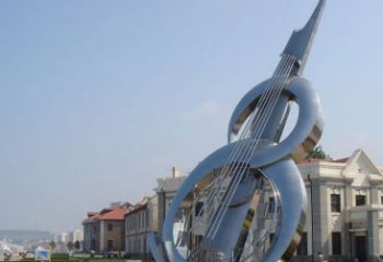 漳州经典音乐雕塑：不锈钢大提琴