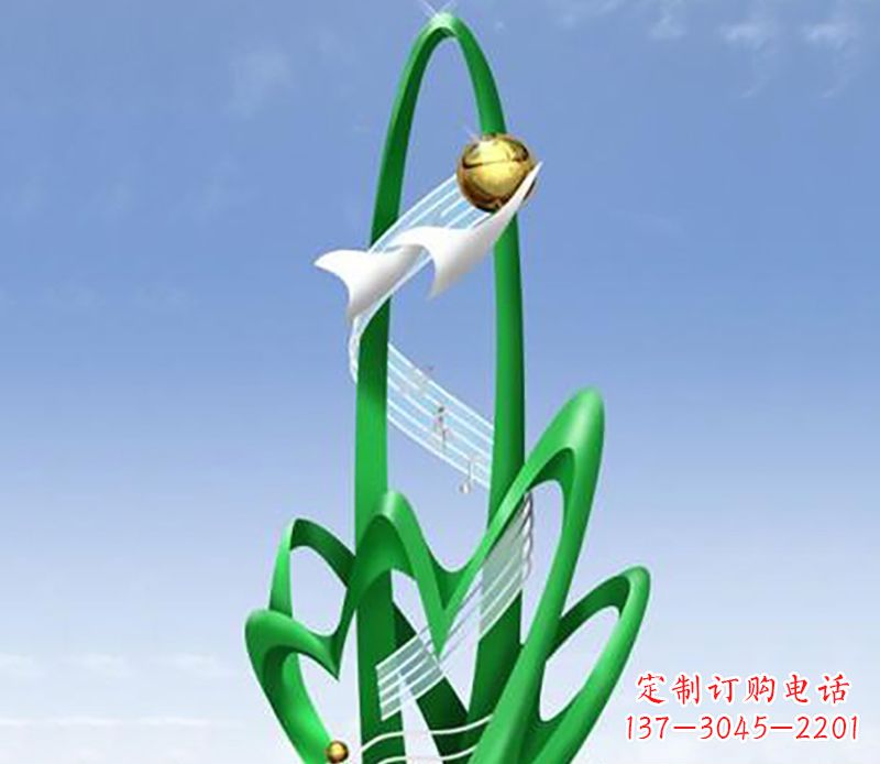 漳州广场不锈钢树叶景观雕塑