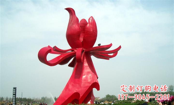 漳州广场不锈钢紫荆花雕塑