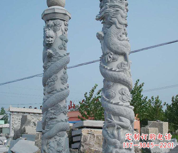 漳州高级雕刻工艺的大理石盘龙柱
