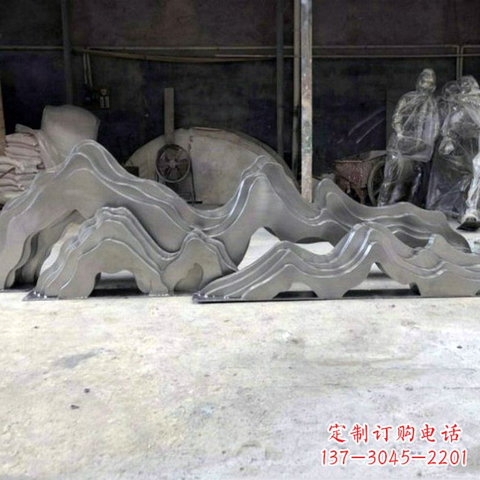 漳州精美大型不锈钢假山雕塑