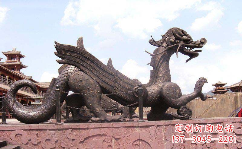 漳州舞动古典风采的貔貅铜雕