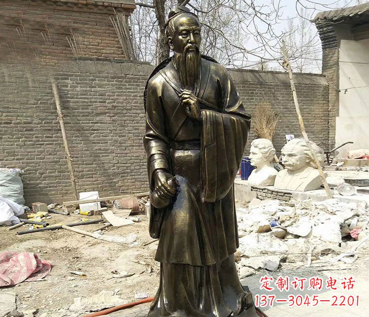 漳州广场铜雕华佗名医人物雕塑