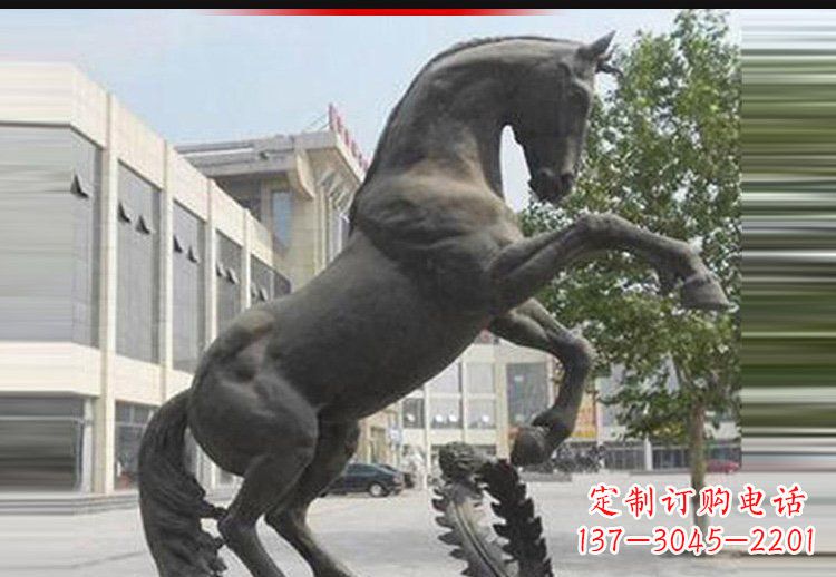 漳州广场铜雕跳跃马动物雕塑