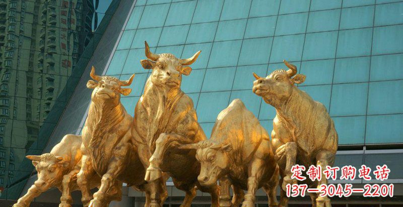 漳州广场五牛铜雕