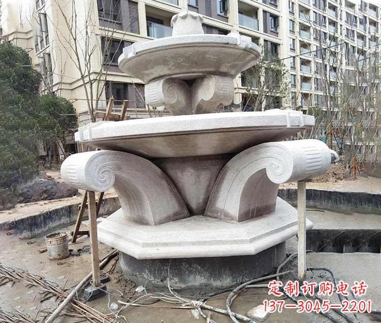 漳州海马石雕喷泉，喷水灿烂缤纷