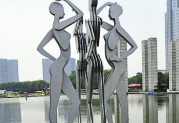 漳州优雅的不锈钢情侣跳舞雕塑