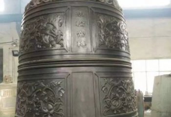 漳州国泰民安铜钟寺庙铜雕-传统工艺精美的铜钟雕塑
