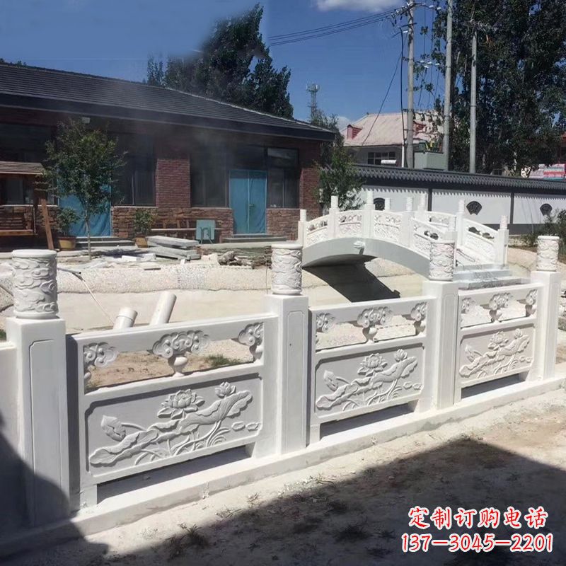 漳州汉白玉精美手工栏板雕塑
