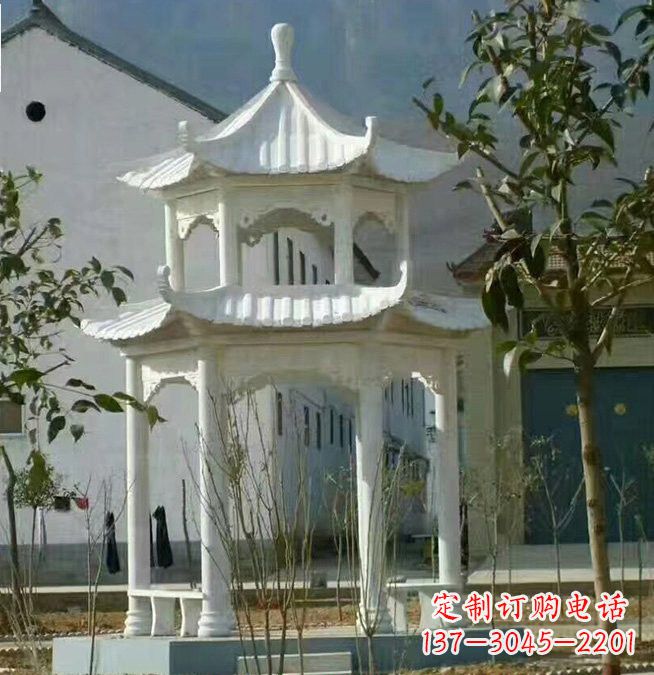 漳州汉白玉凉亭雕塑,为您打造完美的艺术空间