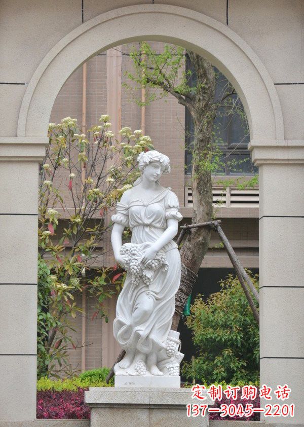 漳州汉白玉西方美女雕塑