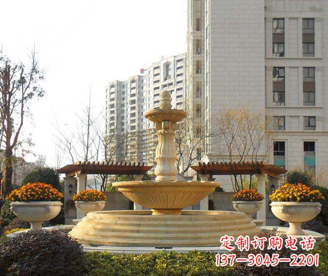 漳州户外多层喷泉石雕 (2)