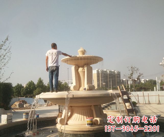 漳州艺术喷泉石雕,实现室外屋顶空间美化