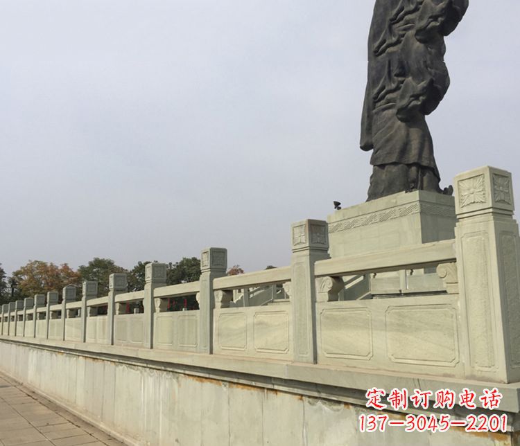 漳州精美的护城河大理石栏板雕塑