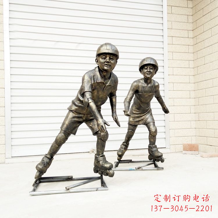 漳州中领雕塑:仿铜小孩雕塑