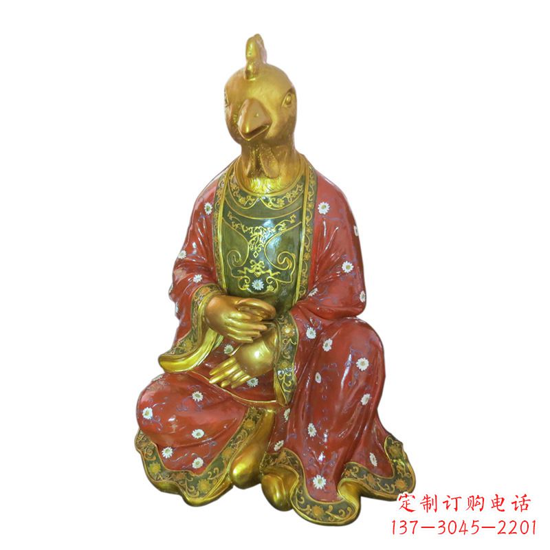 漳州玻璃钢彩绘生肖雕塑