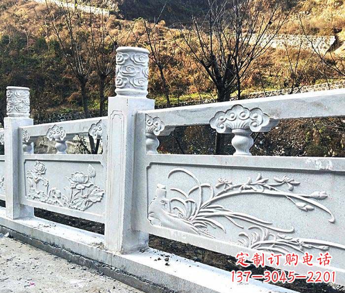 漳州景区汉白玉石浮雕栏板 (3)