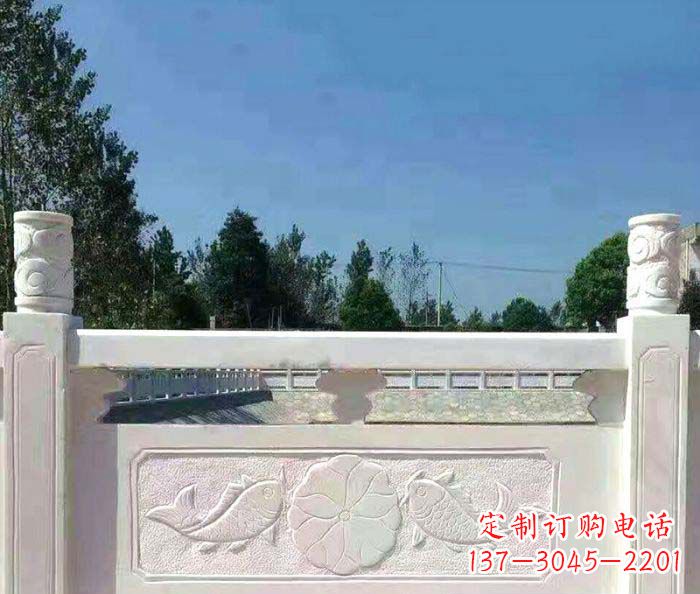 漳州精美汉白玉石浮雕栏板