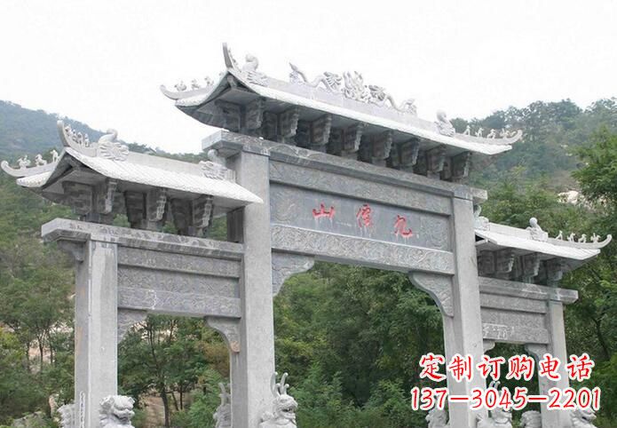 漳州三门仿古牌坊石雕,精美绝伦